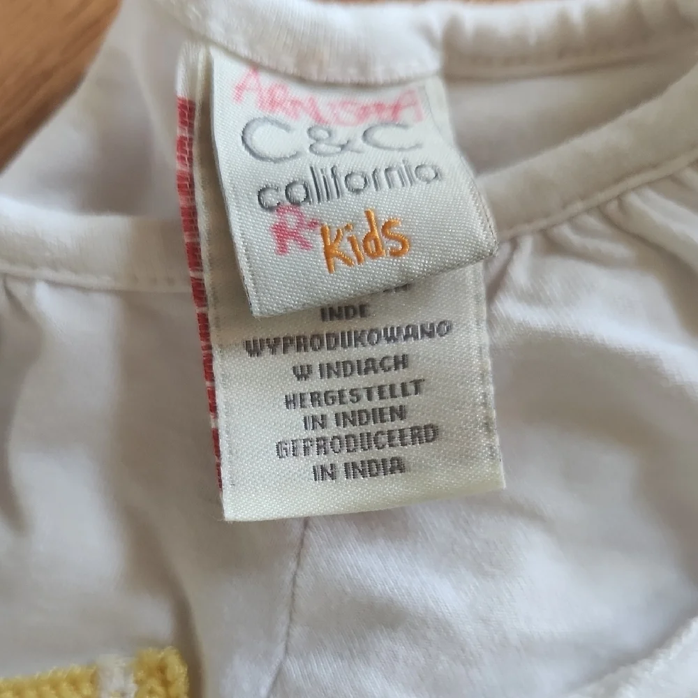 C&C California Kids Matching Set White Top with Light Green Shorts